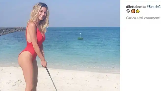 Diletta Leotta, beach-golfista da urlo