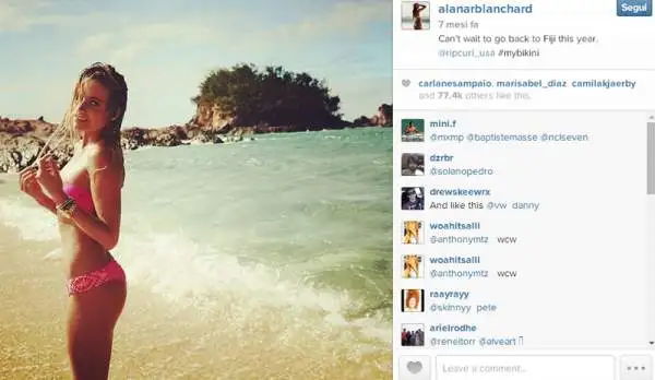 Campionessa del surf (vanta 16 titoli mondiali) e non solo. Ha la sua linea di bikini, un reality show personale e tanti servizi fotografici all'attivo. Gli utenti di Instagram sono pazzi di lei.