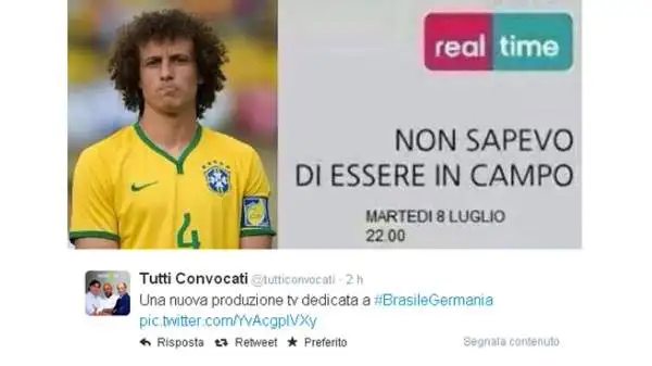 David Luiz protagonista di 'Non sapevo di essere in campo'.