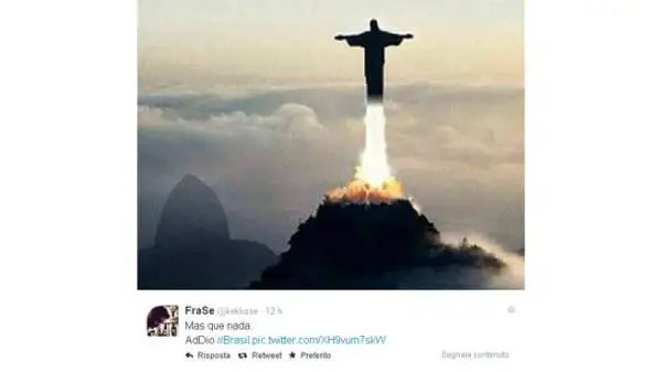 Il Cristo sul Corcovado spicca il volo.
