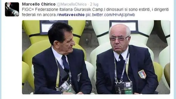 Fotomontaggi e proteste sui social network contro il favorito per la presidenza della Figc.