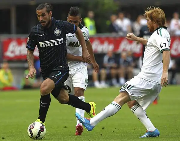 L'Inter travolge al Meazza il Sassuolo con una goleada che ha ricalcato il 7-0 della scorsa stagione. In gol Kovacic, tre vole Icardi, due volte Osvaldo e per finire Guarin.