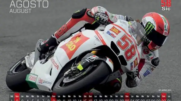 Un calendario per il 2015 dedicato a Marco Simoncelli, tragicamente scomparso tre anni fa sul circuito di Sepang. E’ stato realizzato da Panini  Comics, in collaborazione con Gruppo Pritelli srl.