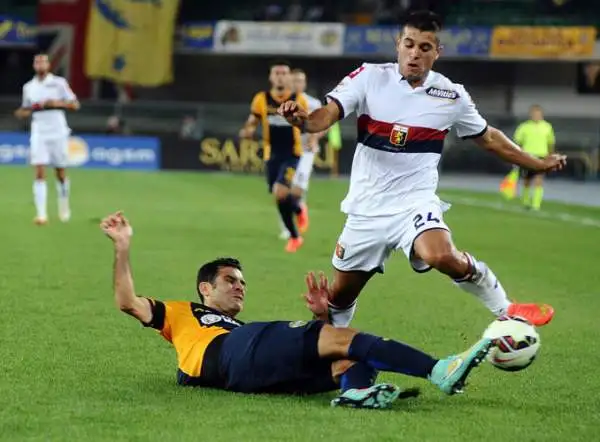 Partita frenetica e divertente al Bentegodi. Matri, con una bella doppietta porta il Genoa al doppio vantaggio, ma prima Tachtsidis accorcia, poi ancora Ionita segna il gol del pareggio.