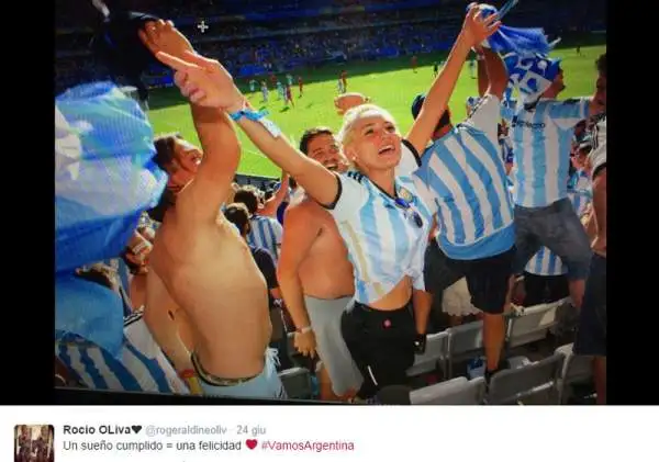 Il video sembra proveniere proprio dal cellulare della 23enne Rocio Oliva, ex compagna del fuoriclasse argentino.