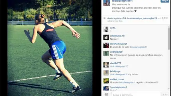 Nicole Regnier è felicissima di essere approdata all'Atletico Madrid, squadra per cui ha giocato anche il suo connazionale e idolo Radamel Falcao.
