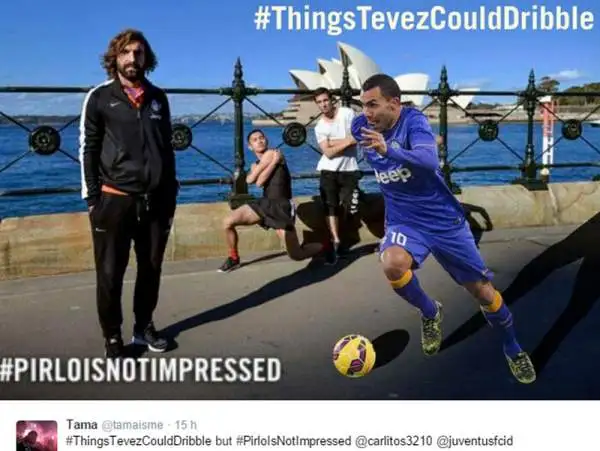 Solo una persona resta impassibile di fronte al suo incedere: il solito Andrea Pirlo.