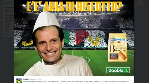 Battute, fotomontaggi e ironie in rete dopo lo 0-0 tra Juventus e Atletico, secondo molti "biscottato".