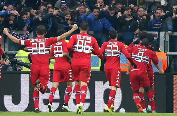 Gabbiadini ferma la Juve a Torino. Dopo 25 vittorie i bianconeri interrompono la propria striscia allo Stadium: la Sampdoria pareggia nella ripresa la rete di Evra.