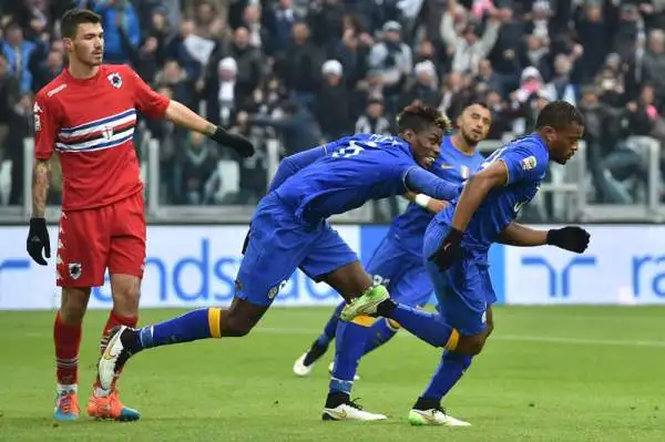 Gabbiadini ferma la Juve a Torino. Dopo 25 vittorie i bianconeri interrompono la propria striscia allo Stadium: la Sampdoria pareggia nella ripresa la rete di Evra.