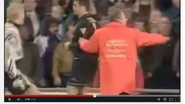 Cantona fu squalificato per nove mesi.