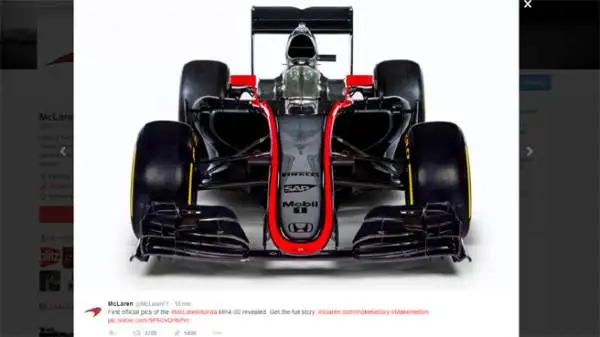 Presentata la nuova McLaren-Honda, la MP4-30 che guideranno Fernando Alonso e Jenson Button.