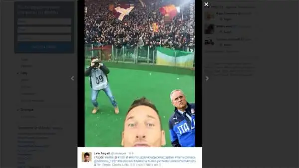 Il selfie di Totti, che si è scattato una foto col cellulare dopo aver segnato il gol del 2-2 nel derby, su Twitter è stato trasformato in divertenti fotomontaggi.