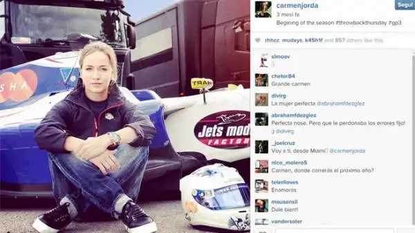 Una nuova donna in Formula 1. La Lotus giovedì ha infatti annunciato Carmen Jordá come nuova collaudatrice per la stagione 2015, lo stesso ruolo occupato da Susie Wolff in Williams.