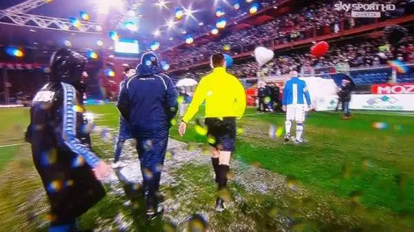 Anche il secondo tentativo di Rocchi è andato a vuoto: campo impraticabile e partita definitivamente rinviata.
