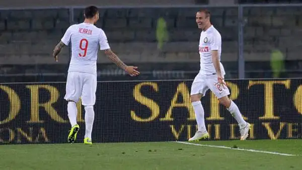 Verona-Inter 0-3. Palacio 8. Gol, assist e palo. Partita da protagonista per il trenza, tornato ad altissimo livello.