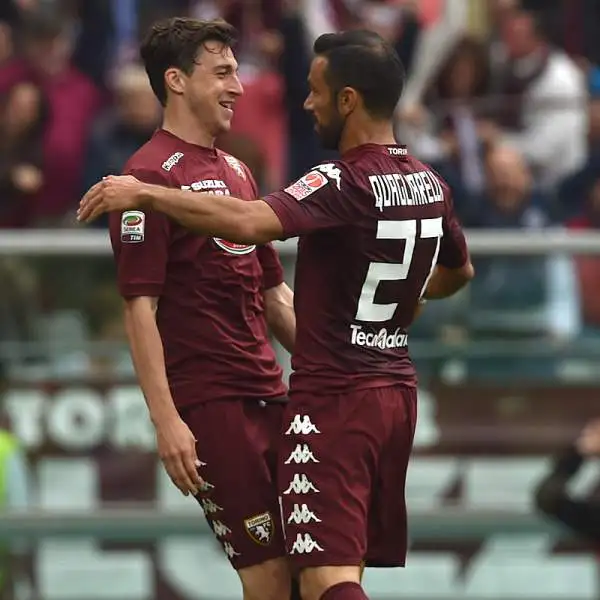 I granata battono i cugini dopo 20 anni, i bianconeri rimandano la festa scudetto. Dopo il vantaggio di Pirlo su punizione i granata ribaltano il risultato con Darmian e Quagliarella.