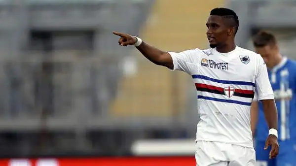 Empoli-Sampdoria 1-1. Eto'o 6,5. Il suo secondo gol in maglia doriana tiene ancora vive le speranze d'Europa della Samp.