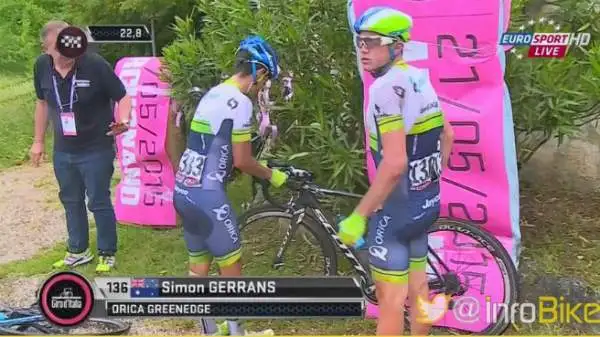 Lo stesso australiano ha vestito la maglia rosa dopo la prima tappa (cronosquadre).