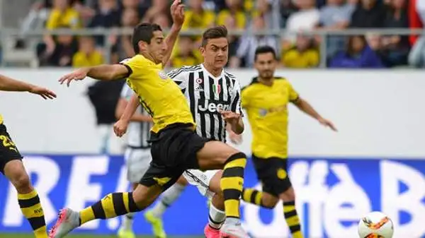 Sconfitta per la squadra di Allegri alla prima uscita stagionale: gol di Aubameyang e Reus.