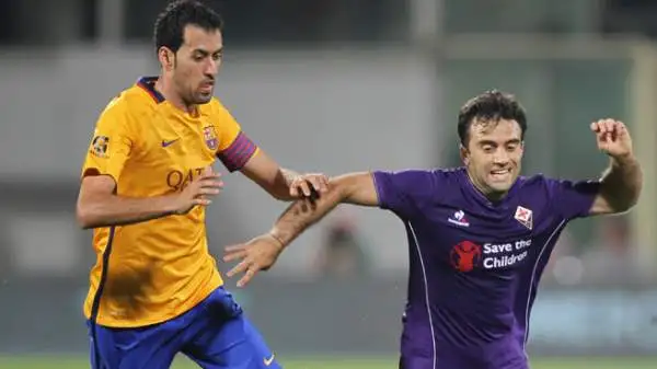 Bernardeschi fa urlare Firenze: i blaugrana perdono per 2-1 al Franchi grazie alla sua doppietta. Catalani in rete con Suarez.