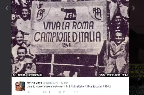 Anche gli appassionati di sport si sono scatenati dopo la frase di Alice Sabatini: "Avrei voluto vivere durante la Seconda Guerra Mondiale".