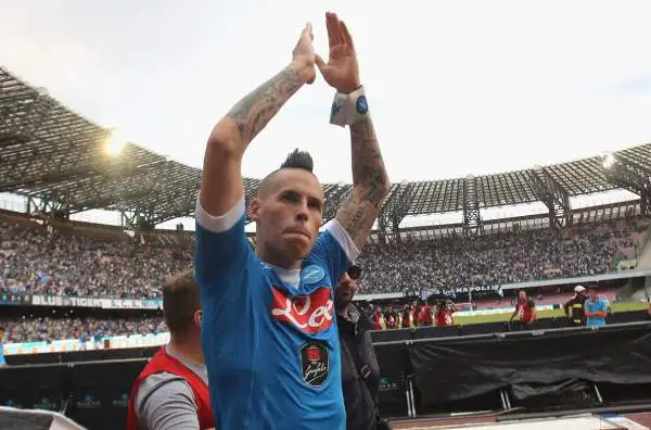 Napoli-Fiorentina 2-1. Hamsik 7. Marekiaro sforna un assist al bacio per l'1-0 di Insigne. In grande crescita.