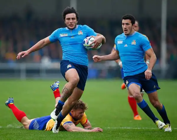 Nel giorno dell'addio all'azzurro di Mauro Bergamasco, l'Italrugby chiude i Mondiali inglesi con una vittoria e grazie al terzo posto nel girone si qualifica ai prossimi Mondiali del 2019 in Giappone.