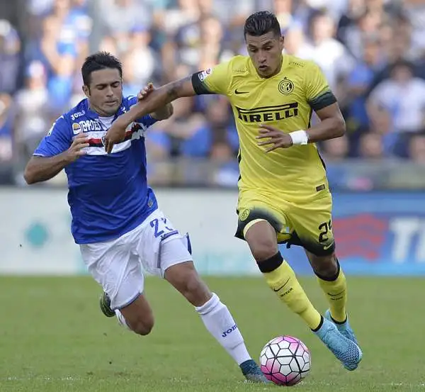 I nerazzurri pareggiano per 1-1 a Genova contro la Sampdoria del grande ex Zenga. Ii doriani passano in vantaggio con Muriel, il pareggio milanese arriva nella ripresa, con Perisic.