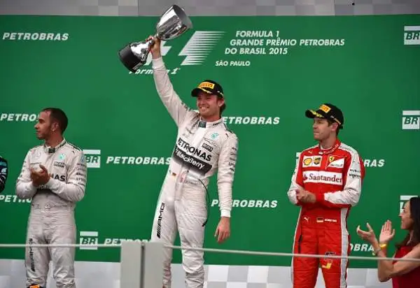 Rosberg imprendibile in Brasile, Vettel terzo. La Mercedes domina a San Paolo, le Rosse chiudono al terzo e quarto posto.