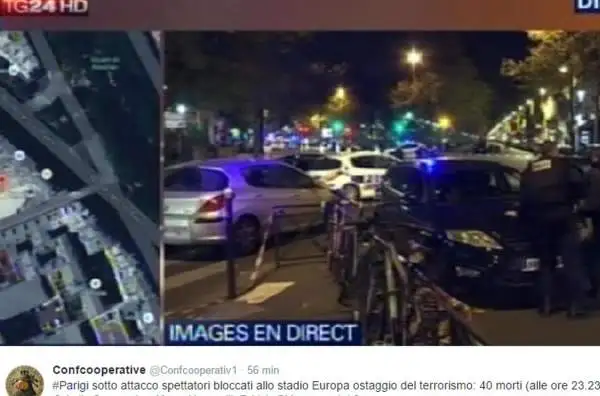 L'apocalisse a Parigi mentre Francia e Germania erano impegnate in amichevole. Decine di morti in una serie di attentati di matrice islamica. Nel 2016, in Francia, si giocheranno i campionati europei.