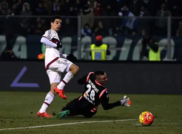 Il Milan passa in vantaggio due volte con Bacca e Bonaventura ma l’Empoli per due volte torna in gioco con i gol di Zielinski e Maccarone. Niente aggancio alla Roma per la squadra di Mihajlovic.