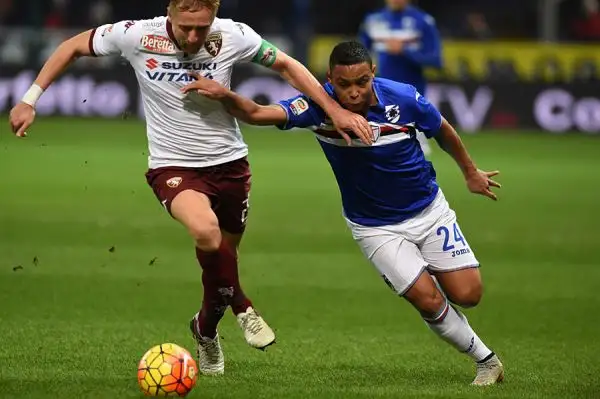 Sampdoria beffata a Marassi: in vantaggio con Muriel vine subito raggiunta da Belotti, si riporta avanti con Soriano ma il Torino trova il 2-2 al 94' ancora grazie a Belotti.