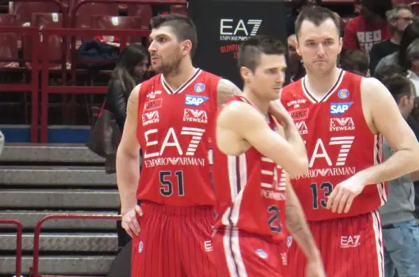 L'Olimpia, trascinata da Gentile e Batista, si aggiudica il derby contro i brianzoli, privi di Fesenko.
