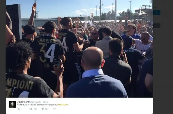 Tutte le immagini dei bianconeri a Vinovo dopo il trionfo.