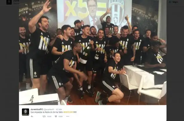 Tutte le immagini dei bianconeri a Vinovo dopo il trionfo.