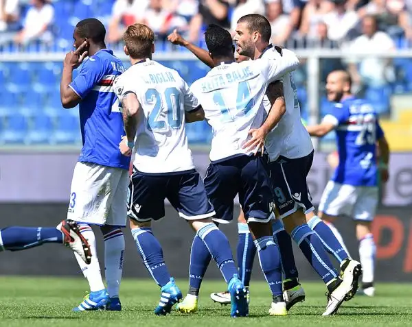 A Marassi, i blucerchiati sotto gli occhi di uno scatenato Ferrero si impongono in rimonta contro la Lazio, in gol Diakite e Fernando dopo il vantaggio biancoceleste di Djordjevic.