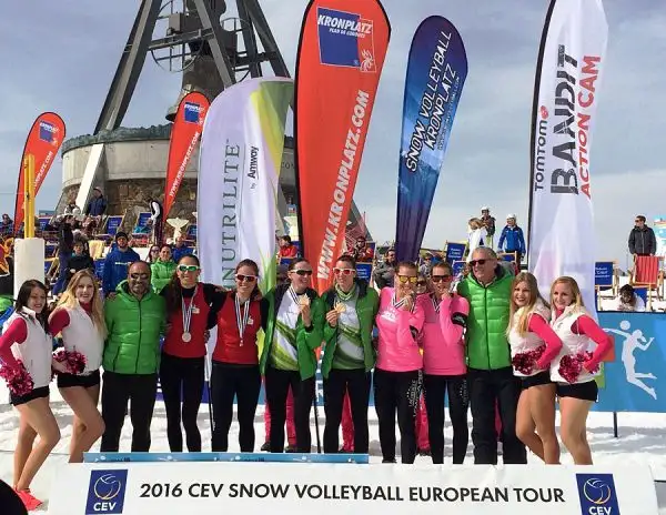 Le ragazze del team Nutrilite Greta Cicolari e Giulia Toti a Plan de Corones si sono laureate campionesse d'Europa del CEV Snow Volleyball European Tour.
