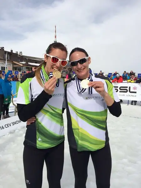 Le ragazze del team Nutrilite Greta Cicolari e Giulia Toti a Plan de Corones si sono laureate campionesse d'Europa del CEV Snow Volleyball European Tour.