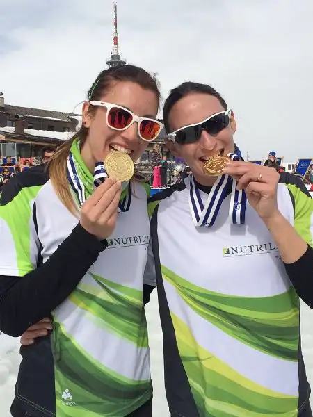 Le ragazze del team Nutrilite Greta Cicolari e Giulia Toti a Plan de Corones si sono laureate campionesse d'Europa del CEV Snow Volleyball European Tour.