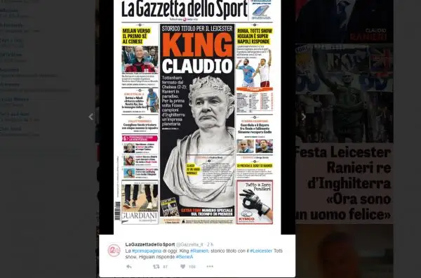 Il web si è scatenato dopo l'incredibile trionfo del Leicester, allenato dal tecnico romano.