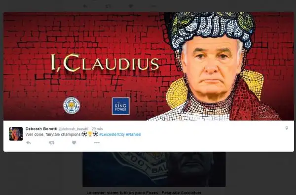Il web si è scatenato dopo l'incredibile trionfo del Leicester, allenato dal tecnico romano.