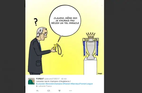 Il web si è scatenato dopo l'incredibile trionfo del Leicester, allenato dal tecnico romano.