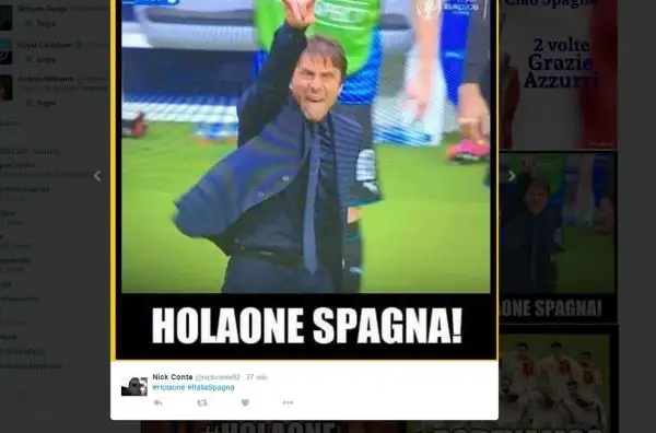 Tifosi scatenati su Twitter dopo la vittoria sugli iberici.