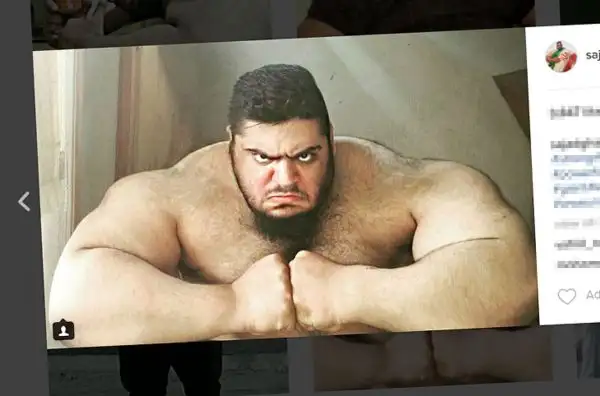 In passato ha partecipato a competizioni di power lifting e le sue foto stanno facendo il giro del mondo. Su Instagram ha raggiunto quasi 140.000 follower, il suo nome è Sajad Gharibi.