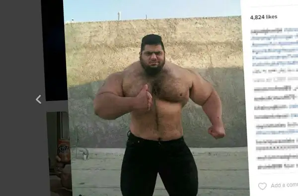 In passato ha partecipato a competizioni di power lifting e le sue foto stanno facendo il giro del mondo. Su Instagram ha raggiunto quasi 140.000 follower, il suo nome è Sajad Gharibi.