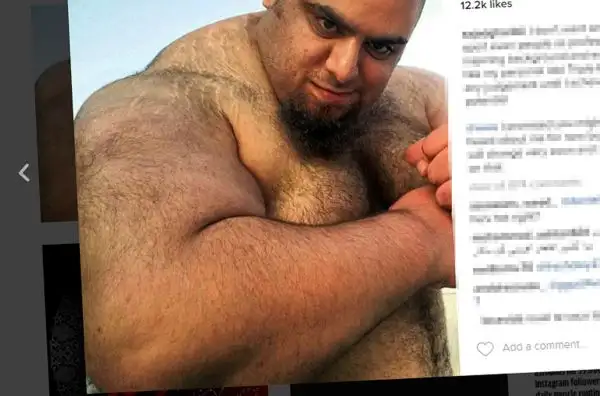 In passato ha partecipato a competizioni di power lifting e le sue foto stanno facendo il giro del mondo. Su Instagram ha raggiunto quasi 140.000 follower, il suo nome è Sajad Gharibi.