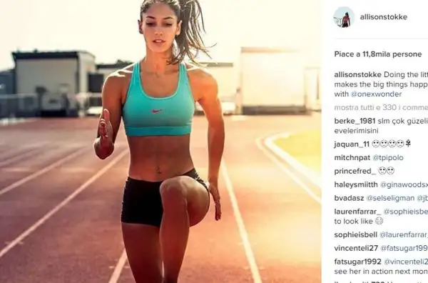 La saltatrice statunitense Allison Stokke