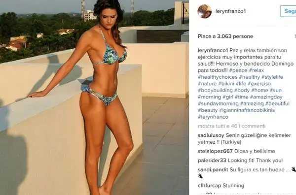 La lanciatrice di giavellotto paraguaiana Leryn Franco