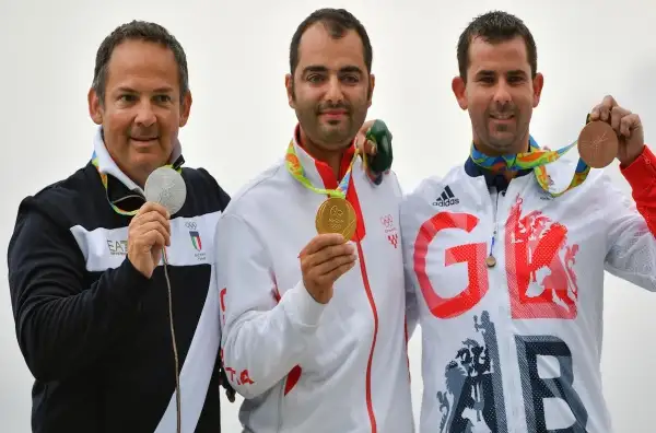Giovanni Pellielo, argento nella Fossa olimpica. 